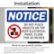 Signmission Do Not Place Objects On Top Sign With Symbol, 5 in W x Rectangle, Vinyl Decal OS-2PACK-NS-D-35-L-11334 - alternate 3